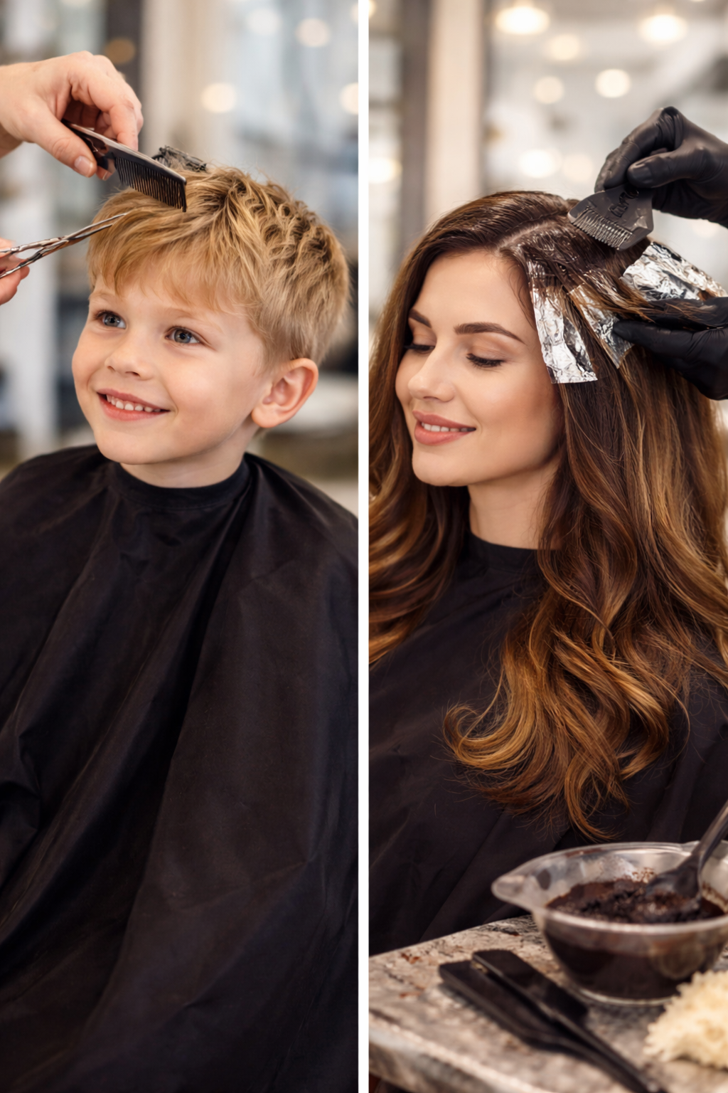 Kid's cut & Hair dyeing